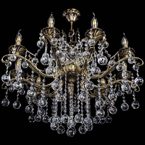 Люстра бронзовая Милана №9 шар в Симферополе Гусь Хрустальный