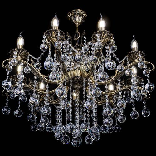 Люстра бронзовая Милана №9 шар в Симферополе Гусь Хрустальный