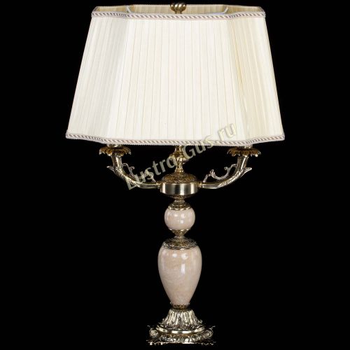 Бронзовая настольная лампа Антик №2 с камнем в Симферополе Гусь Хрустальный