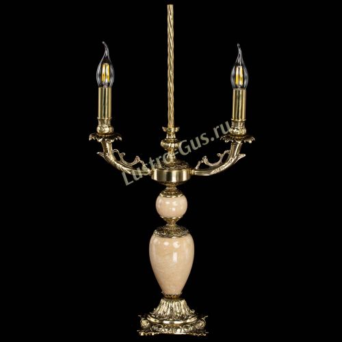 Бронзовая настольная лампа Антик №2 с камнем в Симферополе Гусь Хрустальный