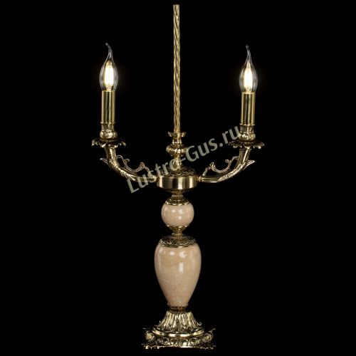 Бронзовая настольная лампа Антик №2 с камнем в Симферополе Гусь Хрустальный