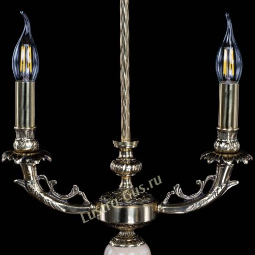 Бронзовая настольная лампа Антик №2 с камнем в Симферополе Гусь Хрустальный