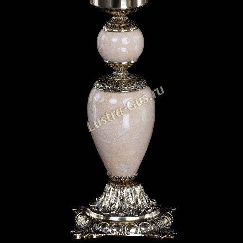 Бронзовая настольная лампа Антик №2 с камнем в Симферополе Гусь Хрустальный