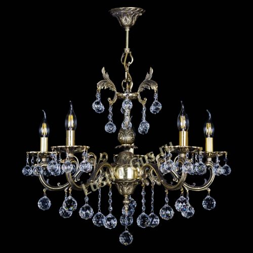 Люстра бронзовая Олимпия №5/1 шар в Симферополе Гусь Хрустальный