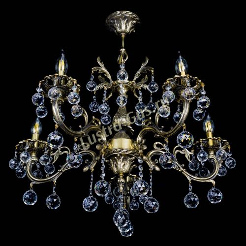 Люстра бронзовая Олимпия №5/1 шар в Симферополе Гусь Хрустальный