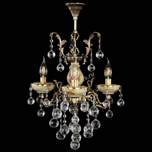 Люстра бронзовая Оникс №3/1 шар в Симферополе Гусь Хрустальный