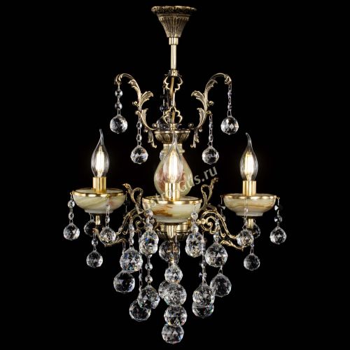 Люстра бронзовая Оникс №3/1 шар в Симферополе Гусь Хрустальный