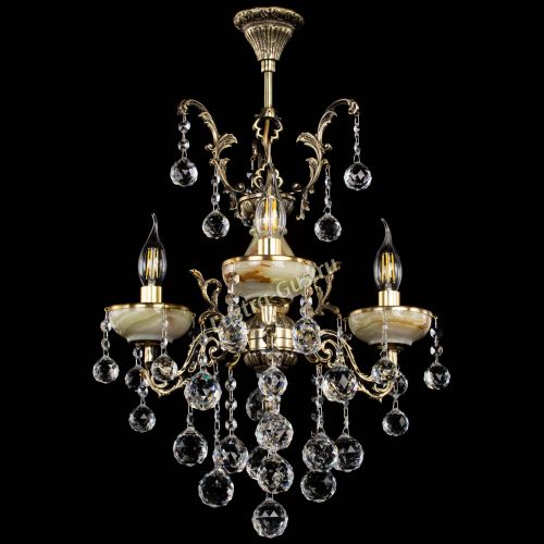 Люстра бронзовая Оникс №3/1 шар в Симферополе Гусь Хрустальный