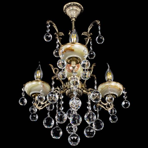 Люстра бронзовая Оникс №3/1 шар в Симферополе Гусь Хрустальный