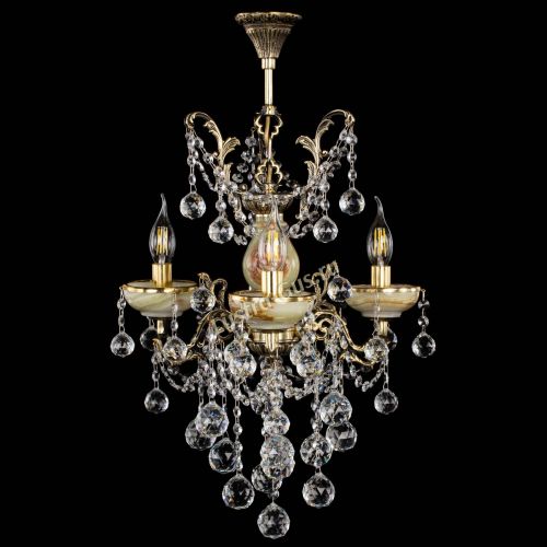 Люстра бронзовая Оникс №3/2 шар в Симферополе Гусь Хрустальный