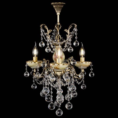 Люстра бронзовая Оникс №3/2 шар в Симферополе Гусь Хрустальный