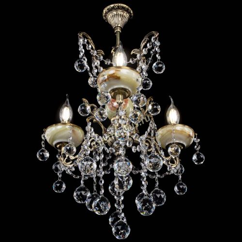 Люстра бронзовая Оникс №3/2 шар в Симферополе Гусь Хрустальный