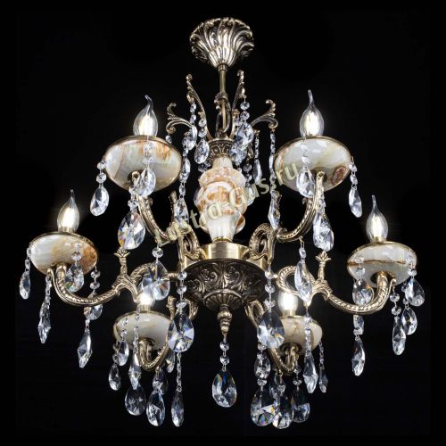 Люстра бронзовая Оникс №6/1 лучик в Симферополе Гусь Хрустальный