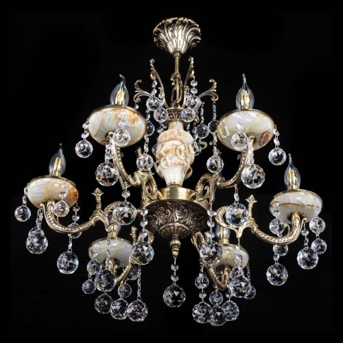 Люстра бронзовая Оникс №6/1 шар в Симферополе Гусь Хрустальный