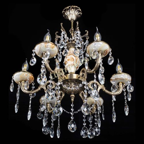 Люстра бронзовая Оникс №6/2 баден в Симферополе Гусь Хрустальный