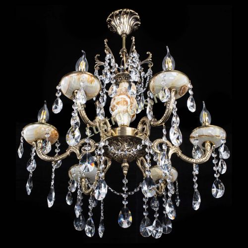 Люстра бронзовая Оникс №6/2 лучик в Симферополе Гусь Хрустальный