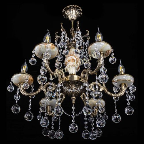 Люстра бронзовая Оникс №6/2 шар в Симферополе Гусь Хрустальный