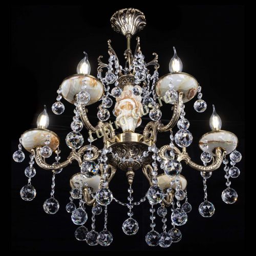 Люстра бронзовая Оникс №6/2 шар в Симферополе Гусь Хрустальный