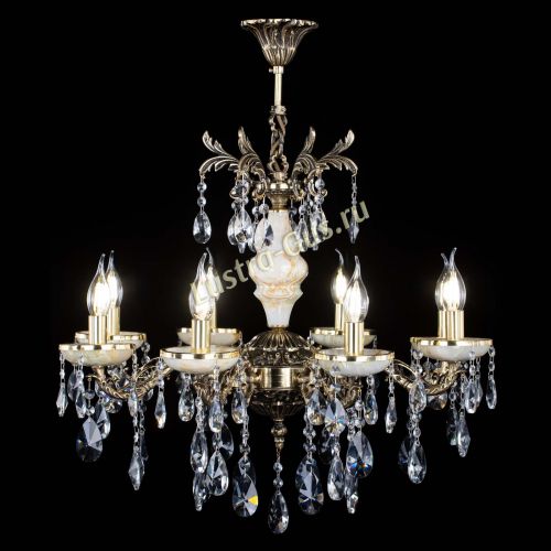 Люстра бронзовая Оникс №8/1 лучик в Симферополе Гусь Хрустальный