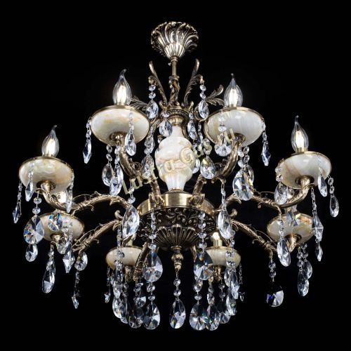 Люстра бронзовая Оникс №8/1 лучик в Симферополе Гусь Хрустальный