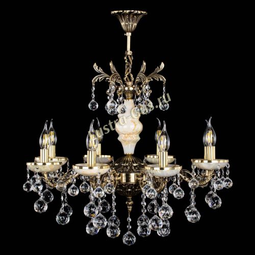 Люстра бронзовая Оникс №8/1 шар в Симферополе Гусь Хрустальный