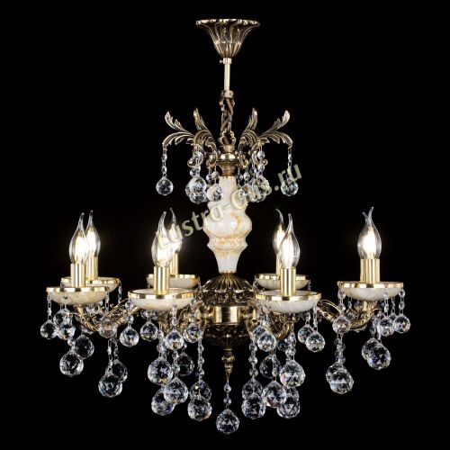 Люстра бронзовая Оникс №8/1 шар в Симферополе Гусь Хрустальный