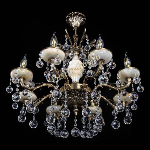 Люстра бронзовая Оникс №8/1 шар в Симферополе Гусь Хрустальный