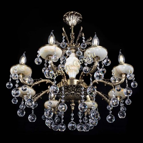 Люстра бронзовая Оникс №8/1 шар в Симферополе Гусь Хрустальный