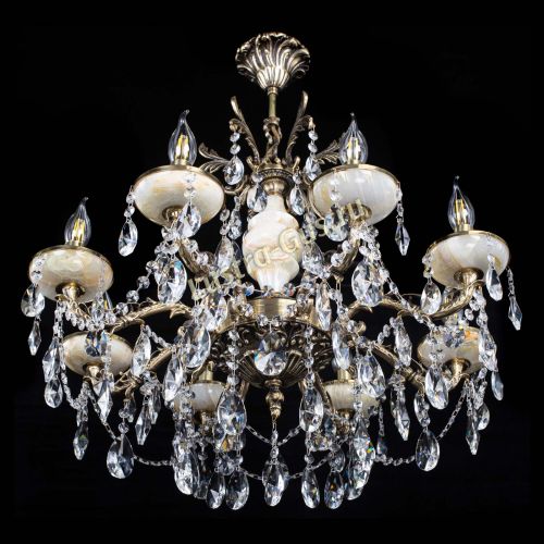 Люстра бронзовая Оникс №8/2 лучик в Симферополе Гусь Хрустальный