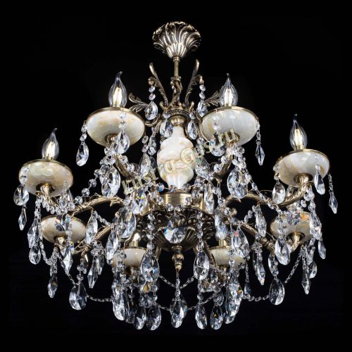 Люстра бронзовая Оникс №8/2 лучик в Симферополе Гусь Хрустальный