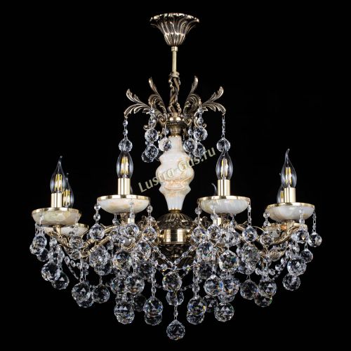 Люстра бронзовая Оникс №8/2 шар в Симферополе Гусь Хрустальный