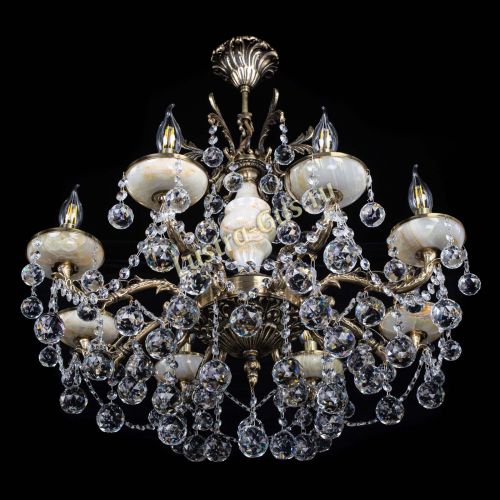 Люстра бронзовая Оникс №8/2 шар в Симферополе Гусь Хрустальный