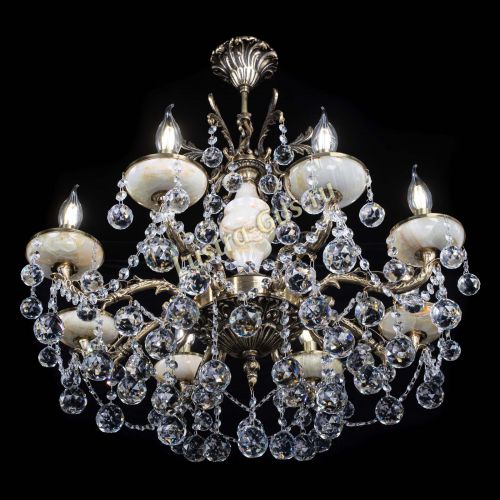 Люстра бронзовая Оникс №8/2 шар в Симферополе Гусь Хрустальный