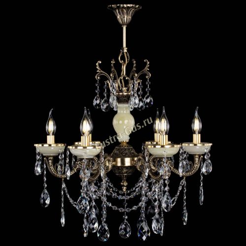 Люстра бронзовая Оникс белый №6/1 баден в Симферополе Гусь Хрустальный