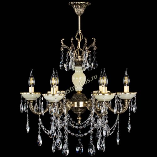 Люстра бронзовая Оникс белый №6/1 журавлик в Симферополе Гусь Хрустальный