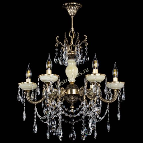 Люстра бронзовая Оникс белый №6/1 журавлик в Симферополе Гусь Хрустальный