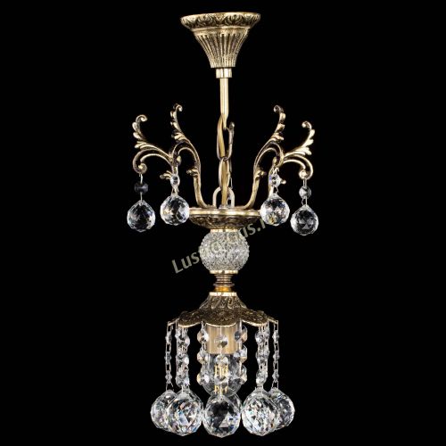 Люстра бронзовая София №1/1 шар в Симферополе Гусь Хрустальный