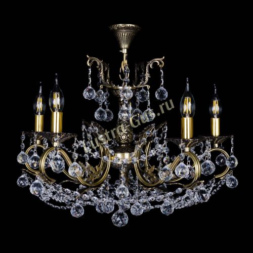 Бронзовая люстра Валери №5 шар в Симферополе Гусь Хрустальный