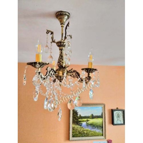 Люстра бронзовая Мелания №3 в Симферополе Гусь Хрустальный