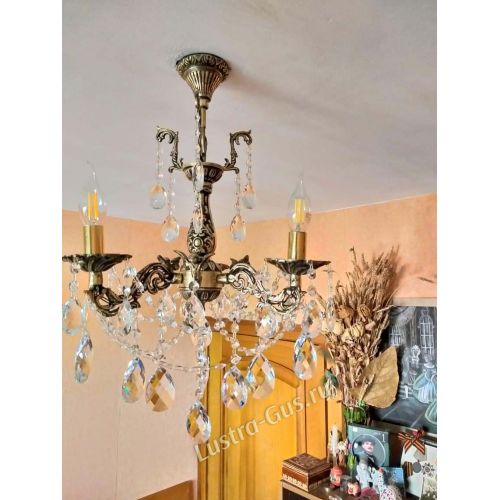 Люстра бронзовая Мелания №3 в Симферополе Гусь Хрустальный