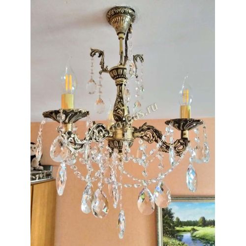 Люстра бронзовая Мелания №3 в Симферополе Гусь Хрустальный