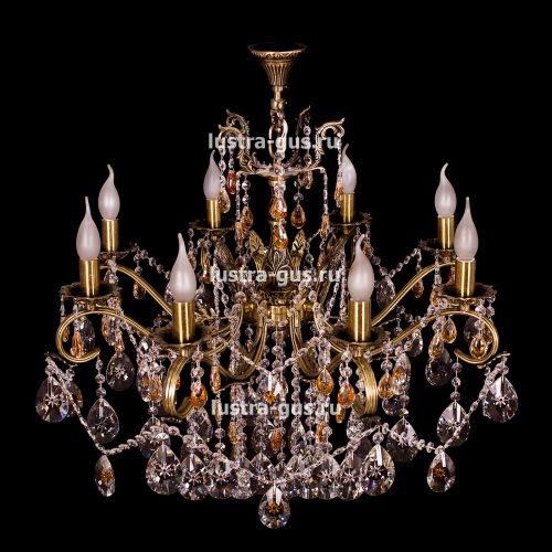 Люстра бронзовая Мелания №8/2 в Симферополе Гусь Хрустальный