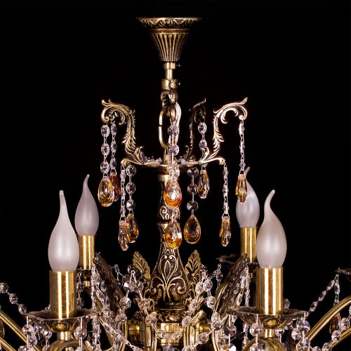 Люстра бронзовая Мелания №8/2 в Симферополе Гусь Хрустальный