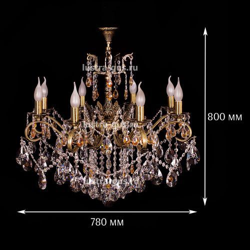 Люстра бронзовая Мелания №8/2 в Симферополе Гусь Хрустальный