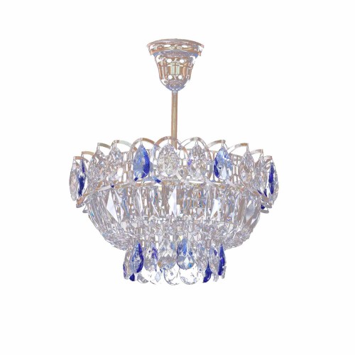 Люстра Катерина 1 лампа подвесная цветная в Симферополе Гусь Хрустальный