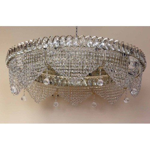 Люстра Кольцо Волна 1000 мм в Симферополе Гусь Хрустальный