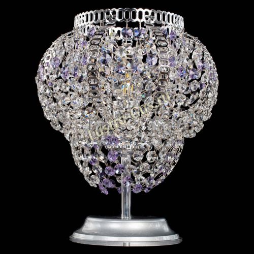 Настольная лампа Альфа №1 фиолетовая в Симферополе Гусь Хрустальный