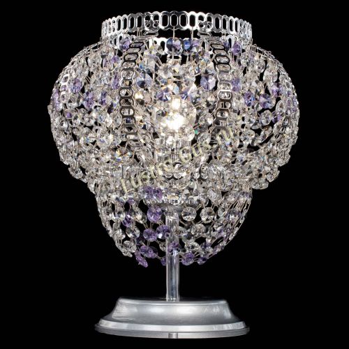 Настольная лампа Альфа №1 фиолетовая в Симферополе Гусь Хрустальный
