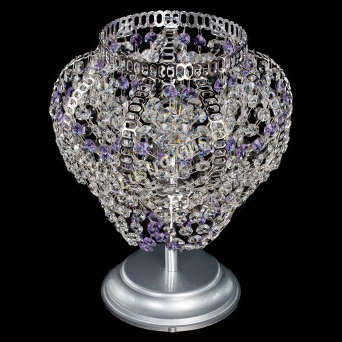 Настольная лампа Альфа №1 фиолетовая в Симферополе Гусь Хрустальный