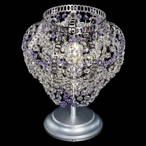 Настольная лампа Альфа №1 фиолетовая в Симферополе Гусь Хрустальный